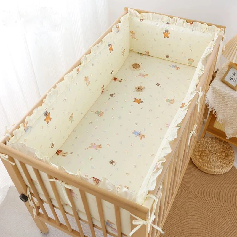 لطيف الطازجة المطبوعة نمط الأطفال الفراش مجموعة القطن الخالص رشاقته الدانتيل الطفل السرير الوفير لينة الجلد ودية الكرتون الاطفال ملاءات
