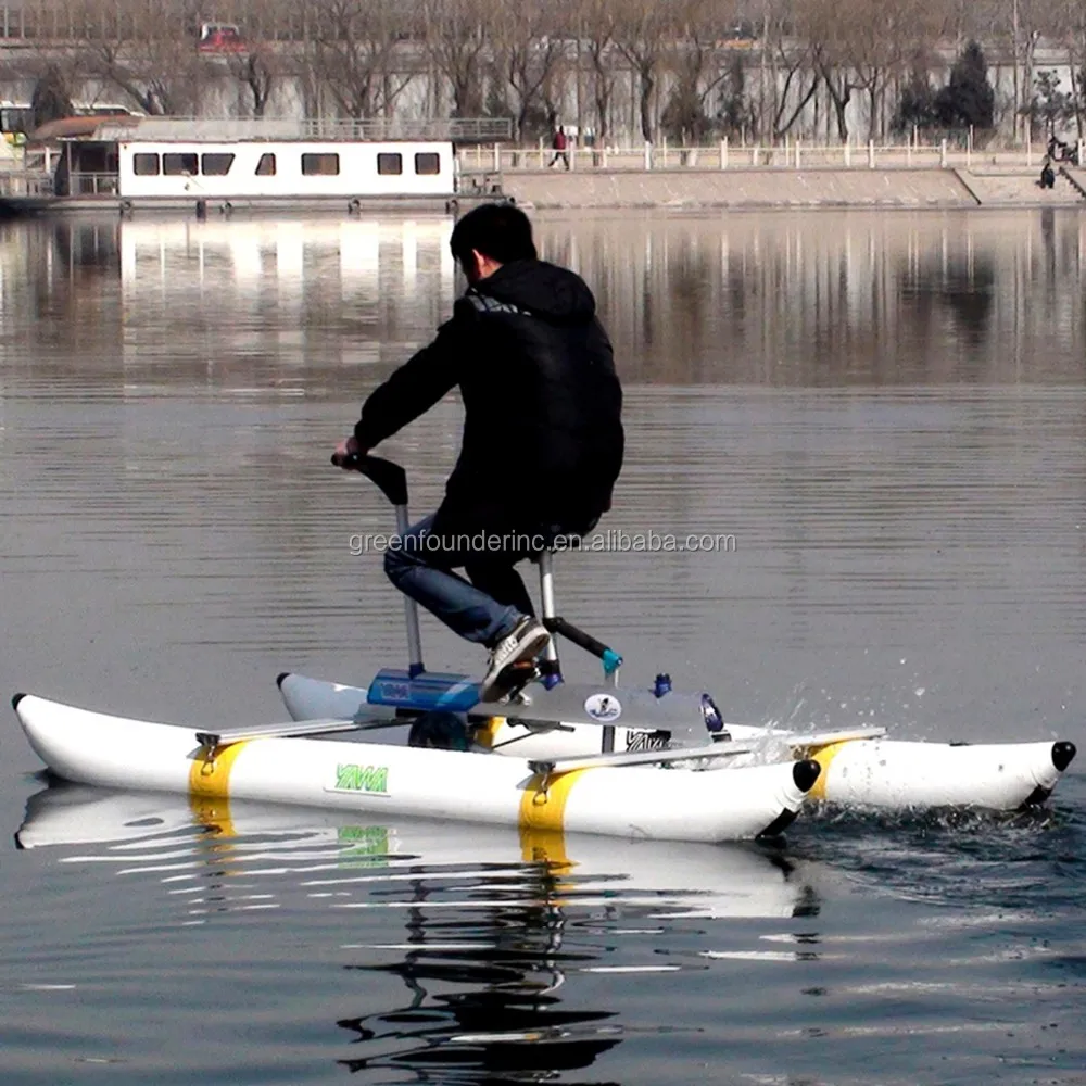 

outdoor water sports inflatable propeller bikes Pedal Boats with PVC pontoons