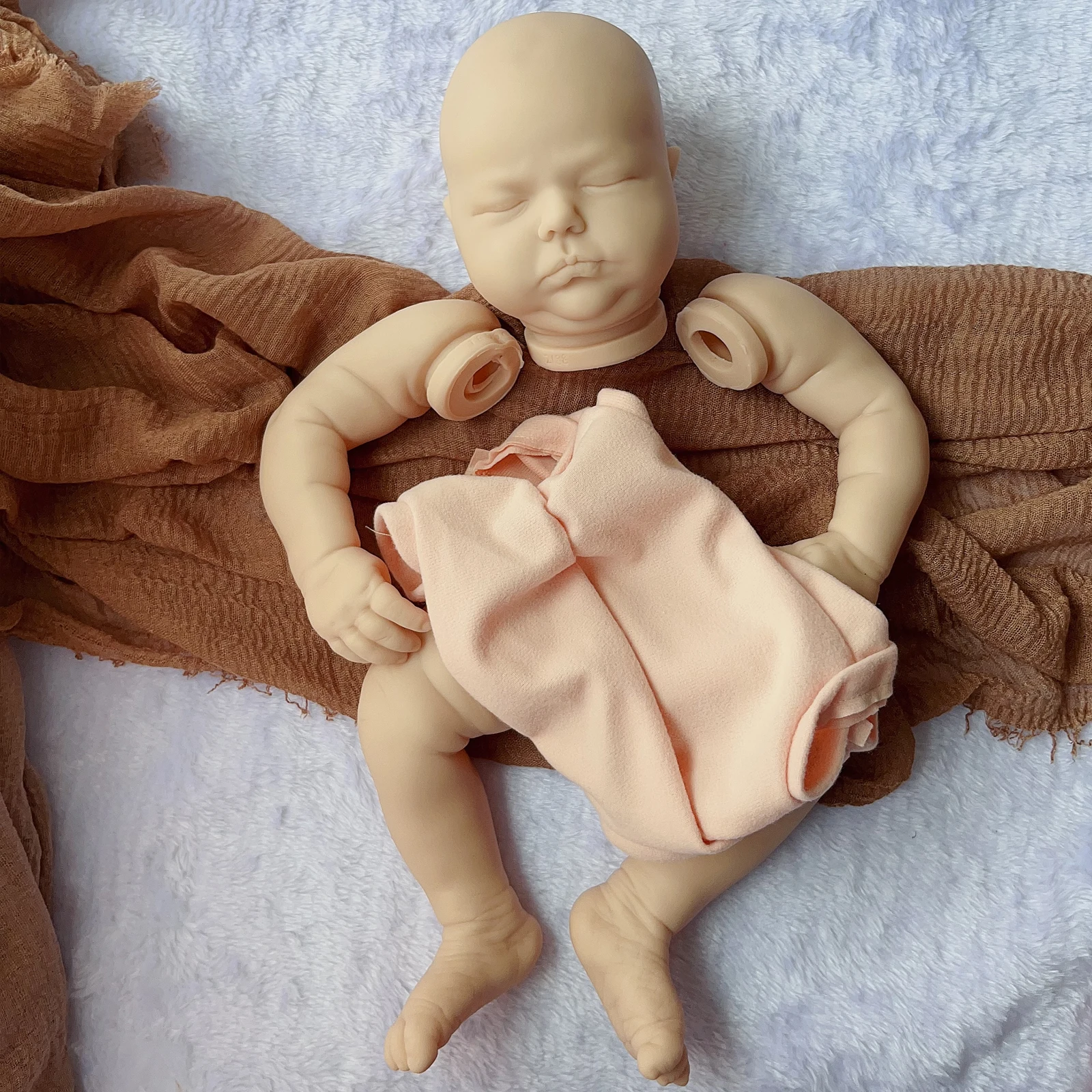 Tessa 21 inches 53cm Blank Reborn Kit Vinyl Unpainted Unfinished Blank Reborn Doll Parts DIY Blank Kits DIY Blank Reborn Kit