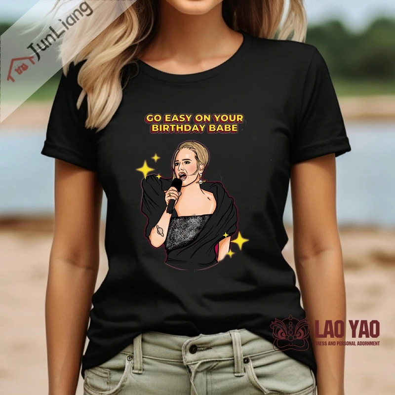 Adele Rap T-Shirt Geschenk für Frauen und Mann T-Shirts für Musik Geschenk Harajuku Street Style Unisex T-Shirts Kleidung