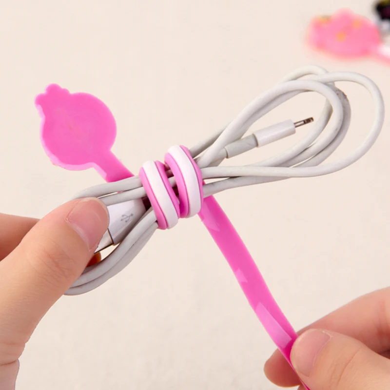 Cute multiuso Usb Cable Winder Phone Wire Cord Organizer Protector gestione degli auricolari Computer PC Data Line Collation Clip