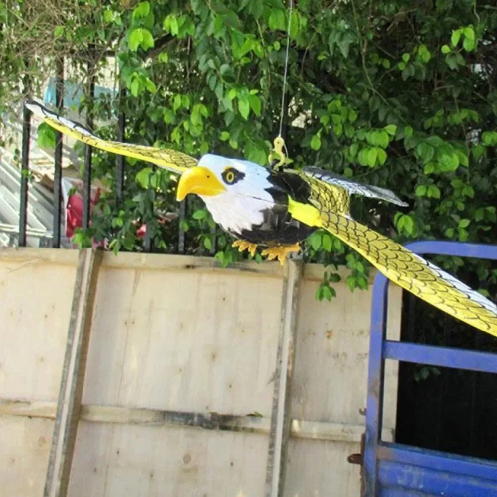 Repelente de aves colgante, espantapájaros de águila, búho volador, emulación, halcón volador, jardín, patio, Control de plagas al aire libre