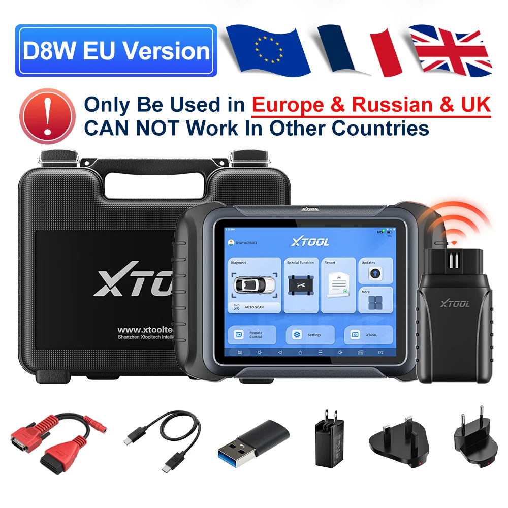 XTOOL D8W Auto Diagnostische Hulpmiddelen Automotive Scanner Volledige Systeem ECU Codering Actieve Test OBD2 Scanner 42+ Resets KAN FD DOIP FCA