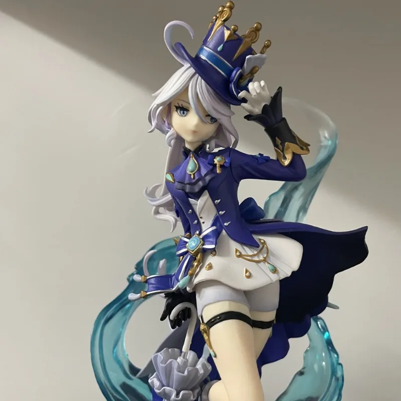 24cm Furina Figurka Genshin Impact Anime God of Water Action Figure Cute Girl Focal Pvc Statue Model Doll Xmas Surprise Gift Toys