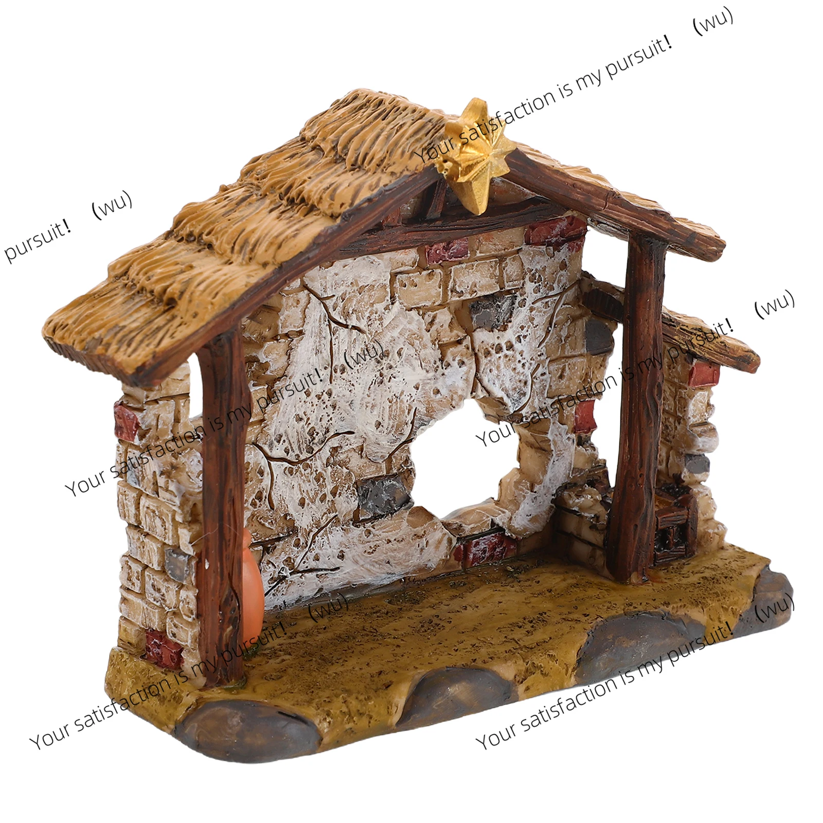 

Resin Christmas manger ornament 8.5 cm, Christmas manger ornament, tabletop decoration