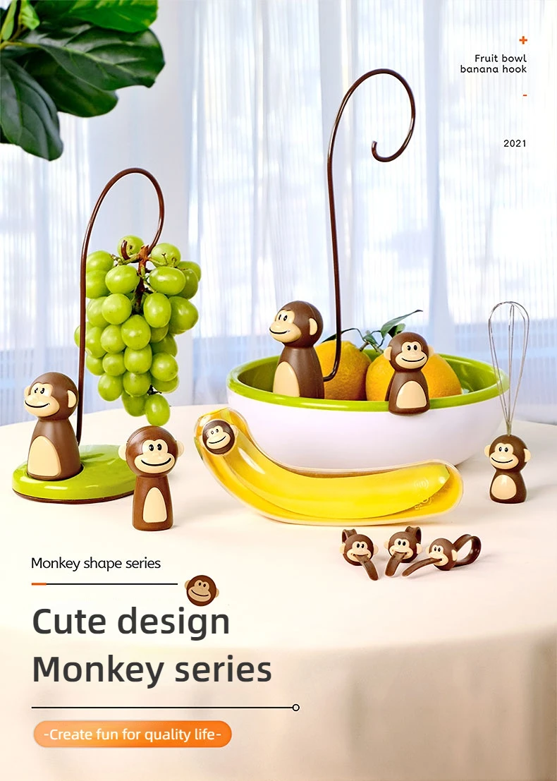 Supporto Banana Moderno con Base in Legno Perfetto per
