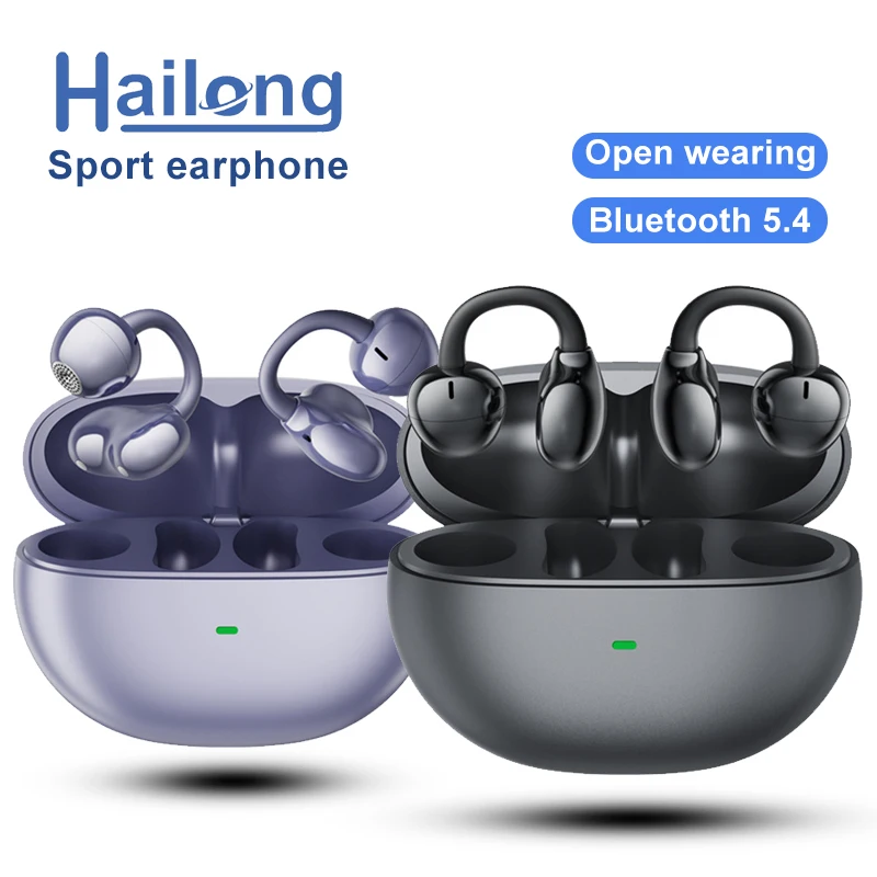 NEW Wireless Bluetooth Earphones Open Ear OWS Ear Clip ENC Headset Bluetooth5.4 HD Call Touch Control Headphone For Android iOS