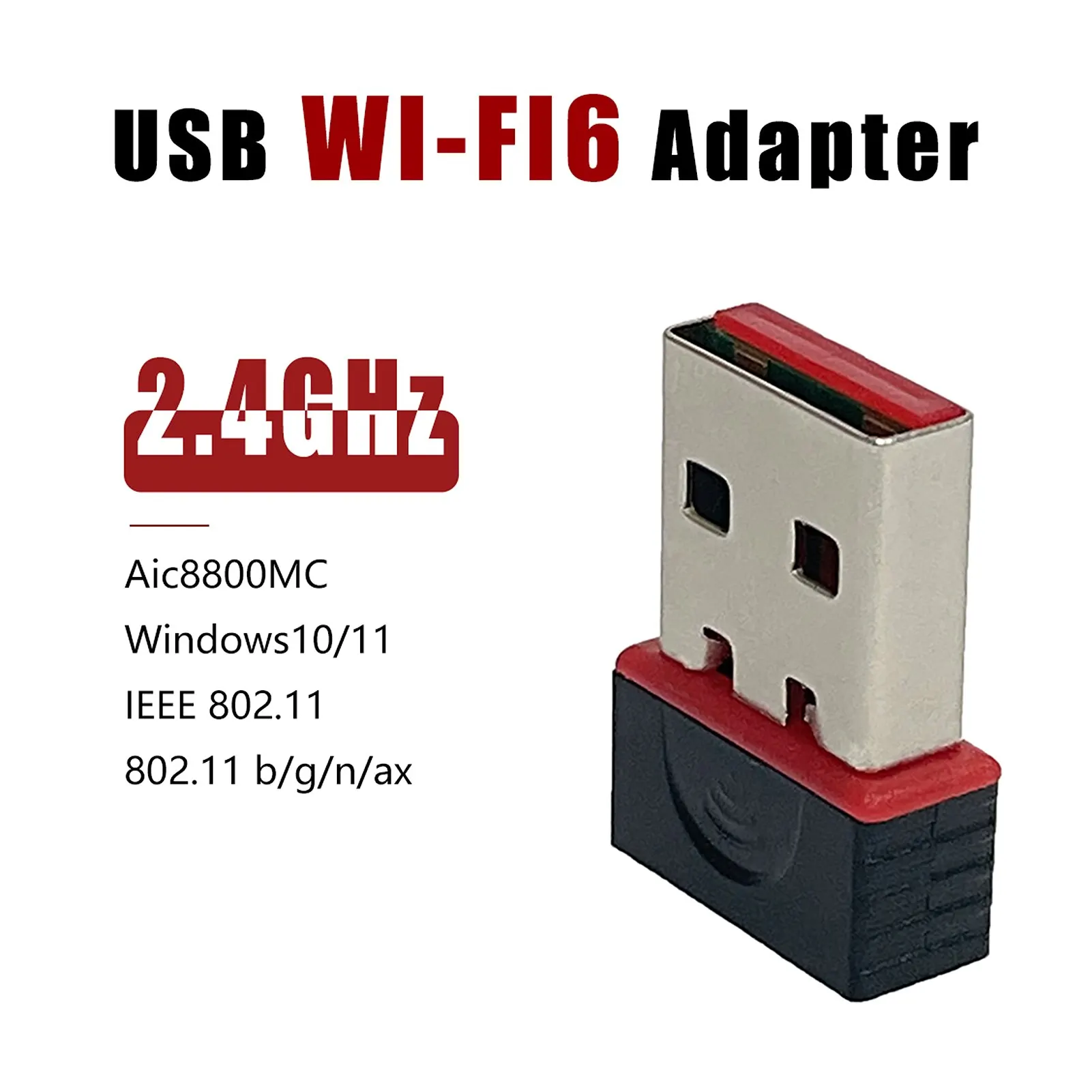 WIFI 6 Network Signal Reception Mini Driver-free Wi-Fi Adapter for PC Deskop Computer 2.4G Network Card USB Plug and Play