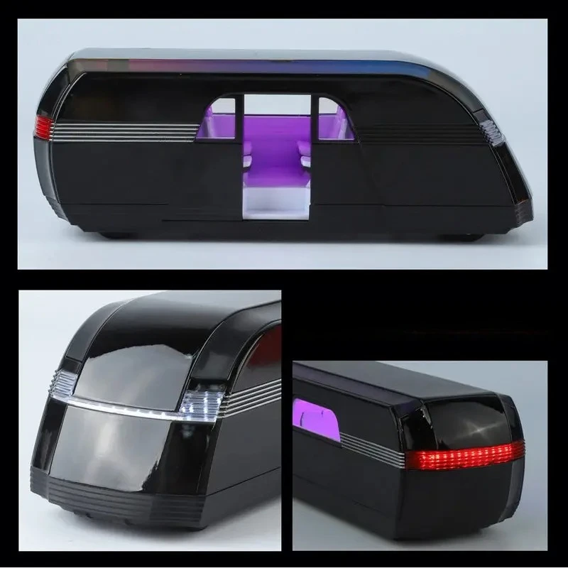 Control 1:24 Robovan Alloy Bus Car Model Diecast Metal New Energy Electric Bus Vehicle Car Model Simulation Sound Light Gift