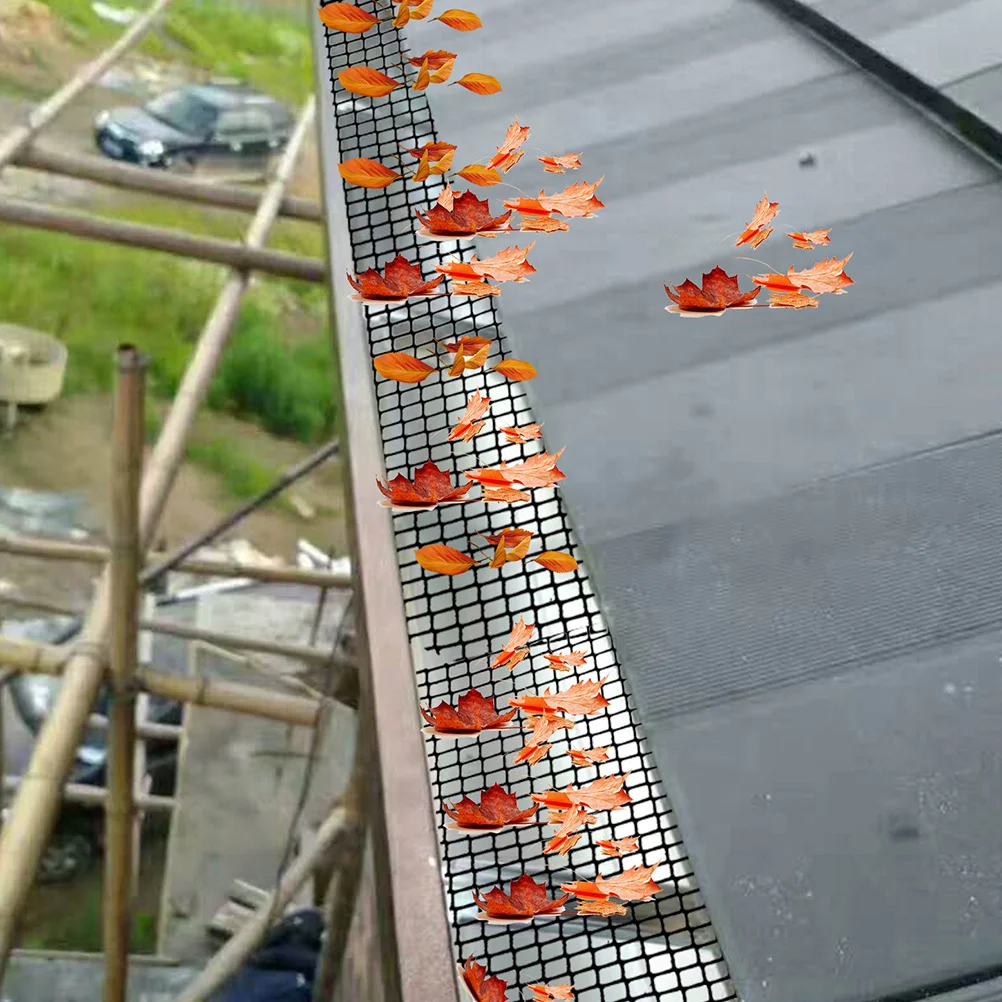 

1Set Protective Garden Netting Heat Resistant Durable Mesh for Gutters Leaves Debris Prevention Plastic Gutter Guard