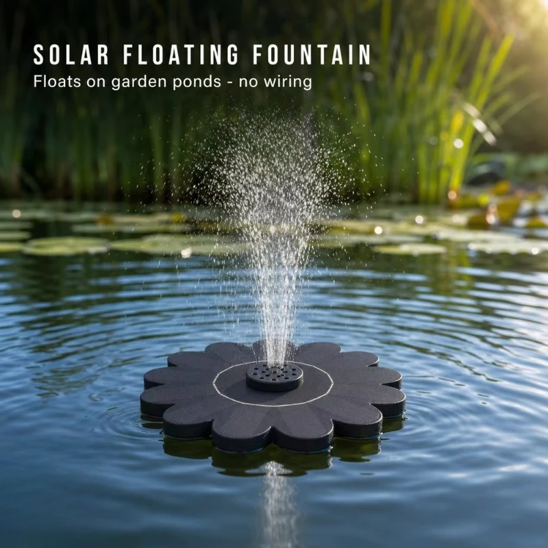 200L/H 50-70cm Head 8 Nozzles 3.7-12 V Water Circulation Oxygen Aquarium Pond Floating Solar Fountain Pump Fast Delivery