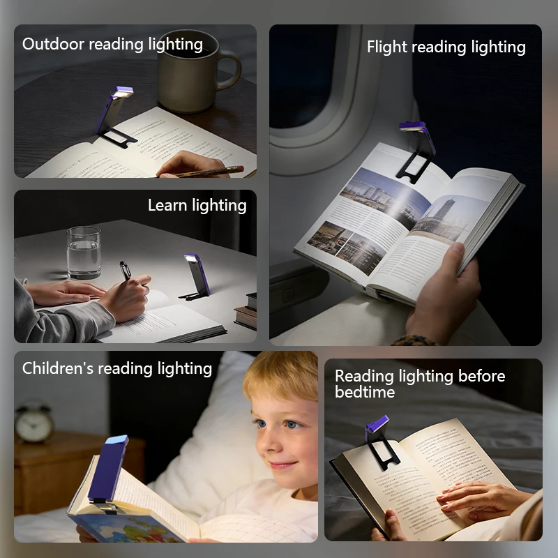 Usb Rechargeable Clip On LED Reading Light Portable Mini Reading Book Light Kids Read Light Bedroom Reading Night Ligh Book Lamp image 6