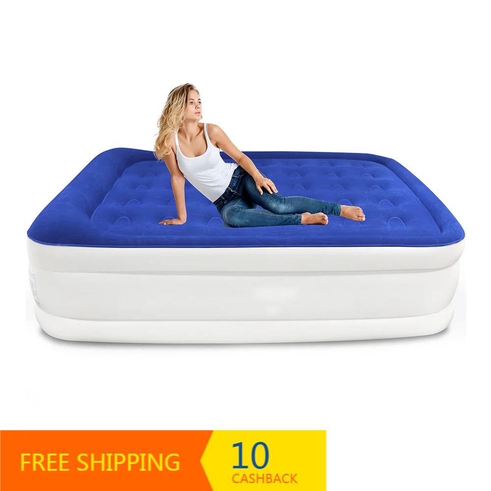 Luxury Twin Air Mattress Modern High‑Speed Pump Waterproof PVC Foldable Topper for Home Guest Camping