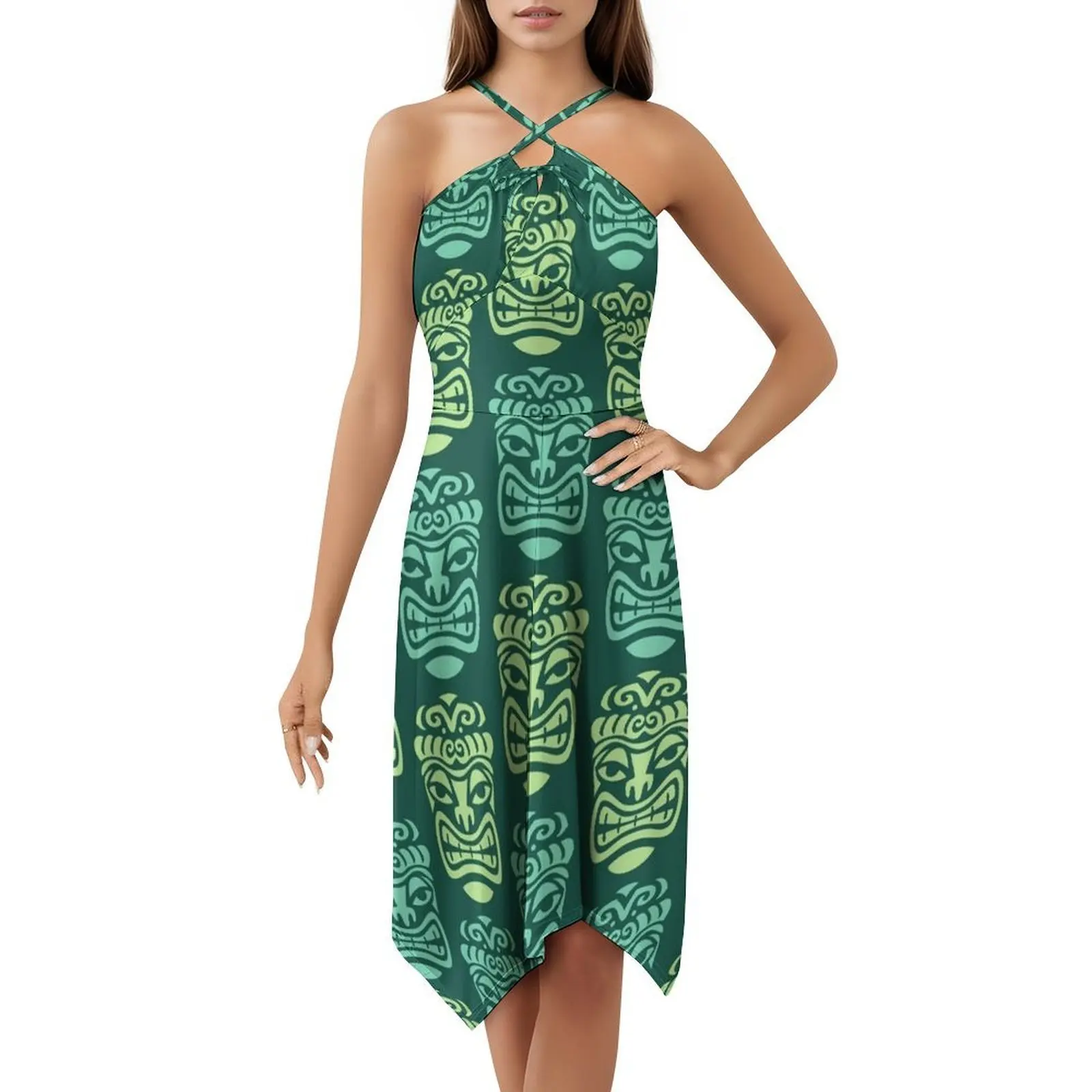 الرجعية منتصف القرن الحديثة تيكي نمط 562 الكورية نمط فستان كاجوال للنساء بسيط اليومية مكتب سيدة فساتين عصر منتصف القرن #5