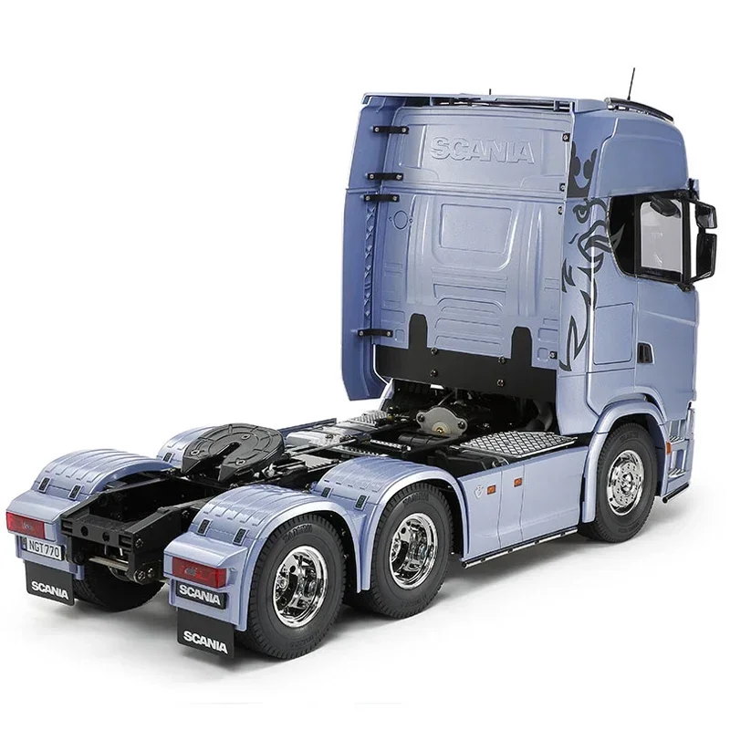 RC Truck TAMIYA 56368 1/14 Scania 770S 6X4 Remote Control Car Tow and TAMIYA 56373 770S Silver Coating KIT Model Toys