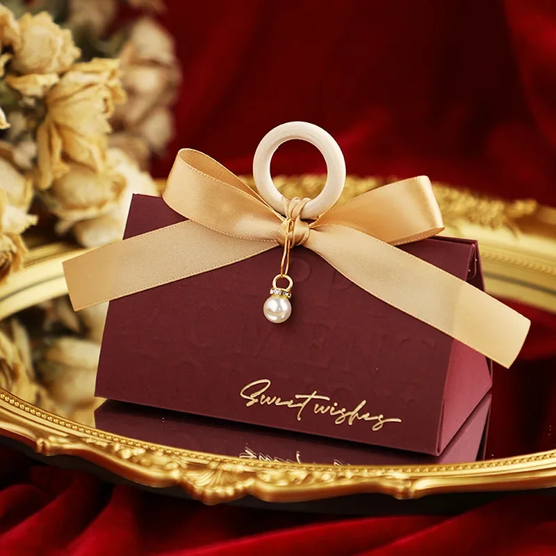 5 Stück Geschenktüten Hochzeitsdekoration Dankeschön-Geschenktütenbox für Gäste Hochzeit Babyparty Geburtstagsfeier Zubehör – Detail 5