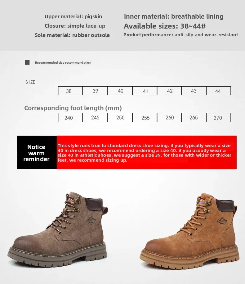 Echtes Leder Herrenstiefel Outdoor Freizeitschuhe für Männer Plateaustiefel Knöchelstiefel Hochwertige Herrenschuhe Männliche Motorradschuhe – Detail 4