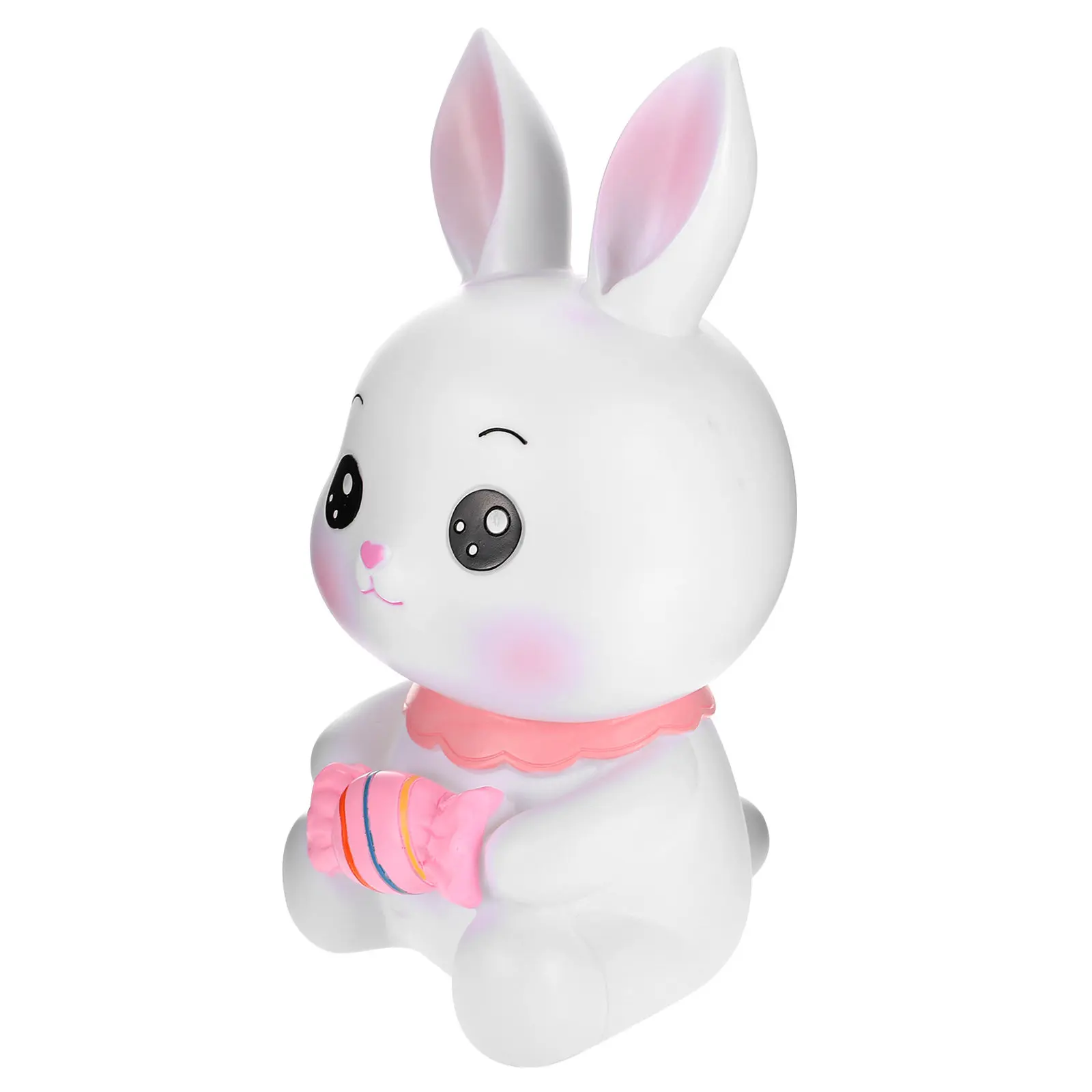 

Lovely Cartoon Bunny Coin Jar Kids Money Saving Bank Tough Vinyl Material Encourages Saving Habit Tabletop Ornament Home Decor