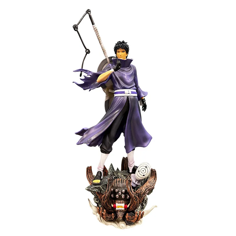 Neues Produkt Naruto Figur Stehende Haltung Riesenwelle Uchiha Dual Head Anime Modell Desktop Dekoration Ornament Geschenk