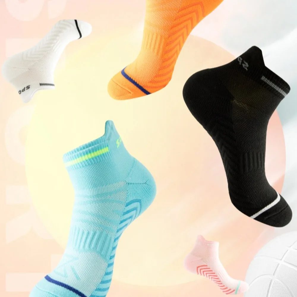 

Fashion Mesh Men Women Marathon Sports Socks Stripe Elastic Men's Running Short Ankle Socks Tube Sock Breathable Running