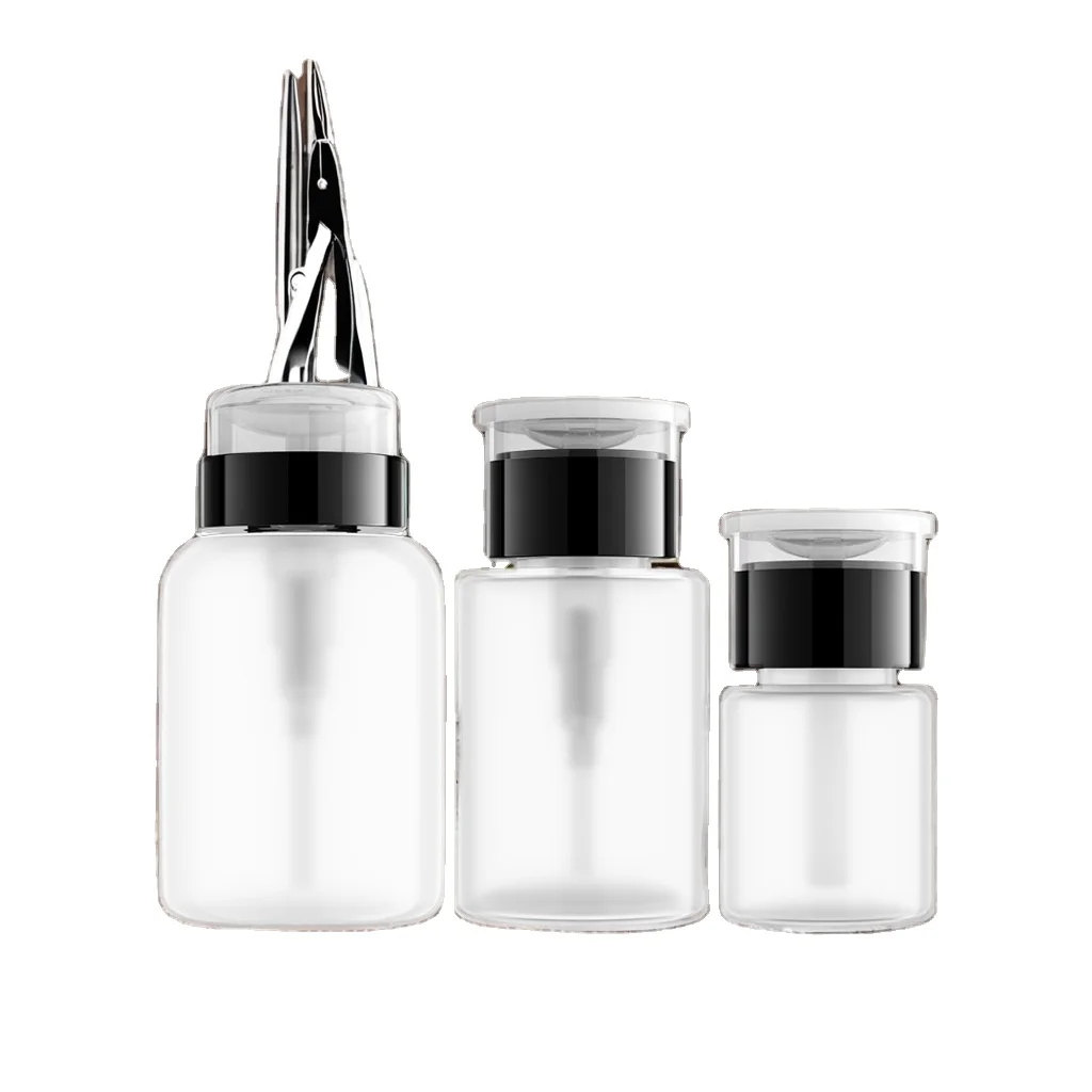 SAIVXIAN 250MLFiber Optic Pressed Alcohol Bottle 150ML Alcohol Spray CanDispenser Empty Refillable Alcohol Liquid Pump Container