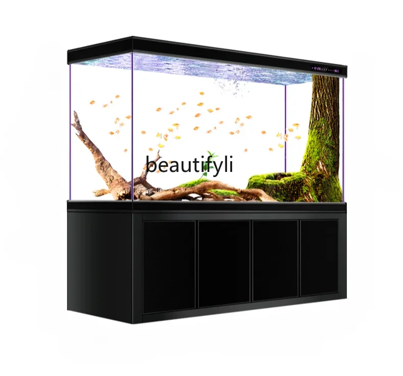 

Living Room Office Floor Aquarium Bottom Filter Super White Glass Screen Hallway Partition Dragon Fish Tank