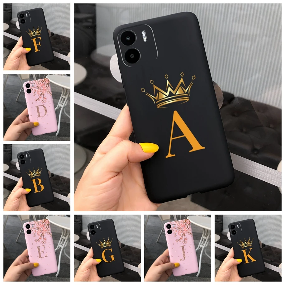 For Xiaomi Redmi A2 Plus Case Redmi A2+ Cover Fashion Initial Letters Soft TPU Bumper For Xiomi Redmi A2 Plus Funda RedmiA2 Capa