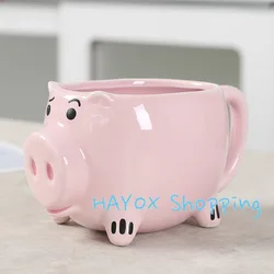 Cartoon 3D Pig Coffee Mug,Microwave Heating Porcelain Creative Funny Mug,Office Cups Milk Cup Water Bottle for Gift