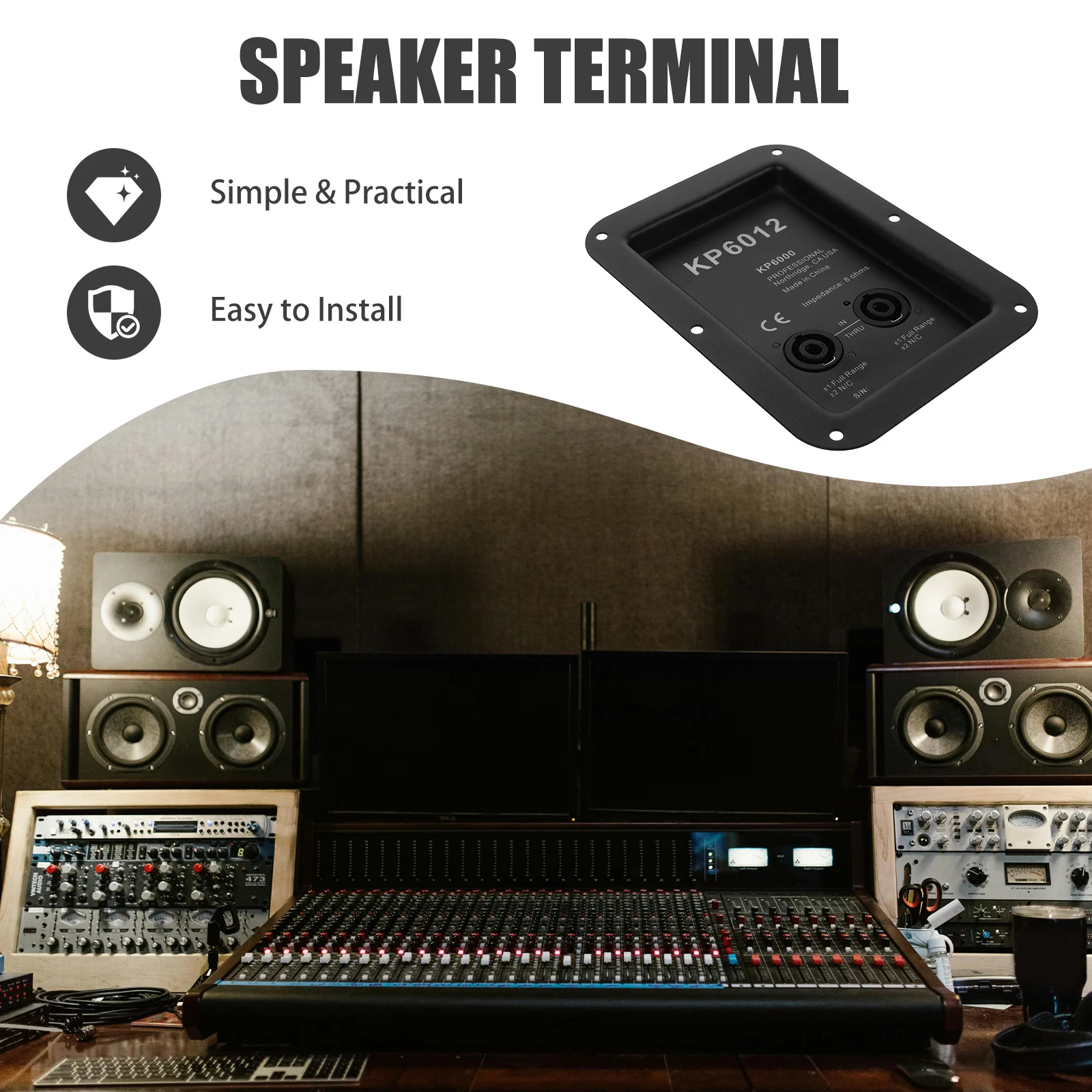 

Speaker Terminal Connector Durable Iron Material Gold Plating High Precision Professional Manufacturing Speaker Box Terminal