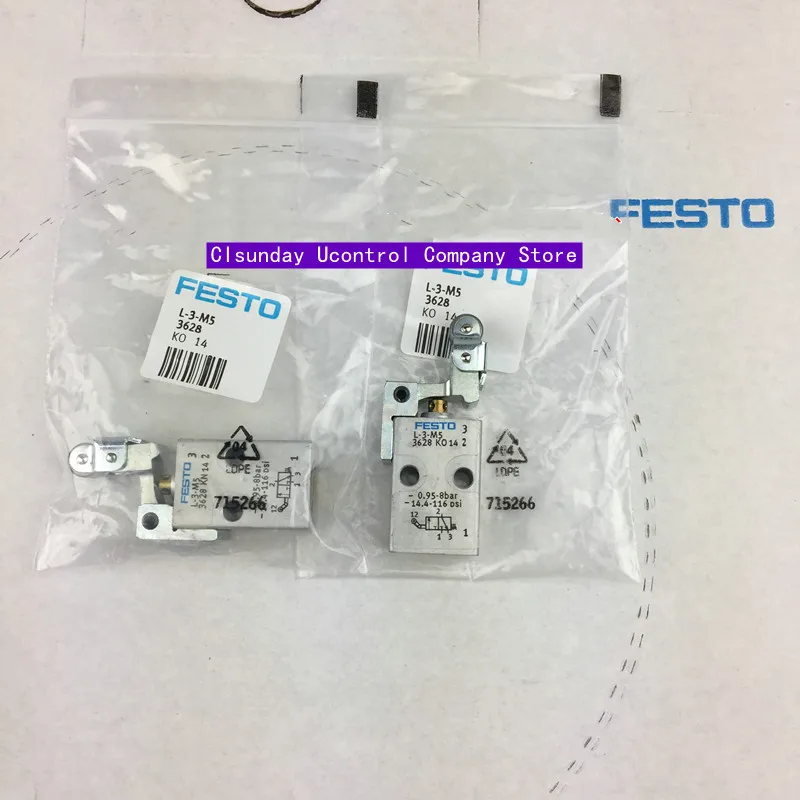 

New original FESTO roller lever drive valve R-3-M5 3629 3628 L-3-M5