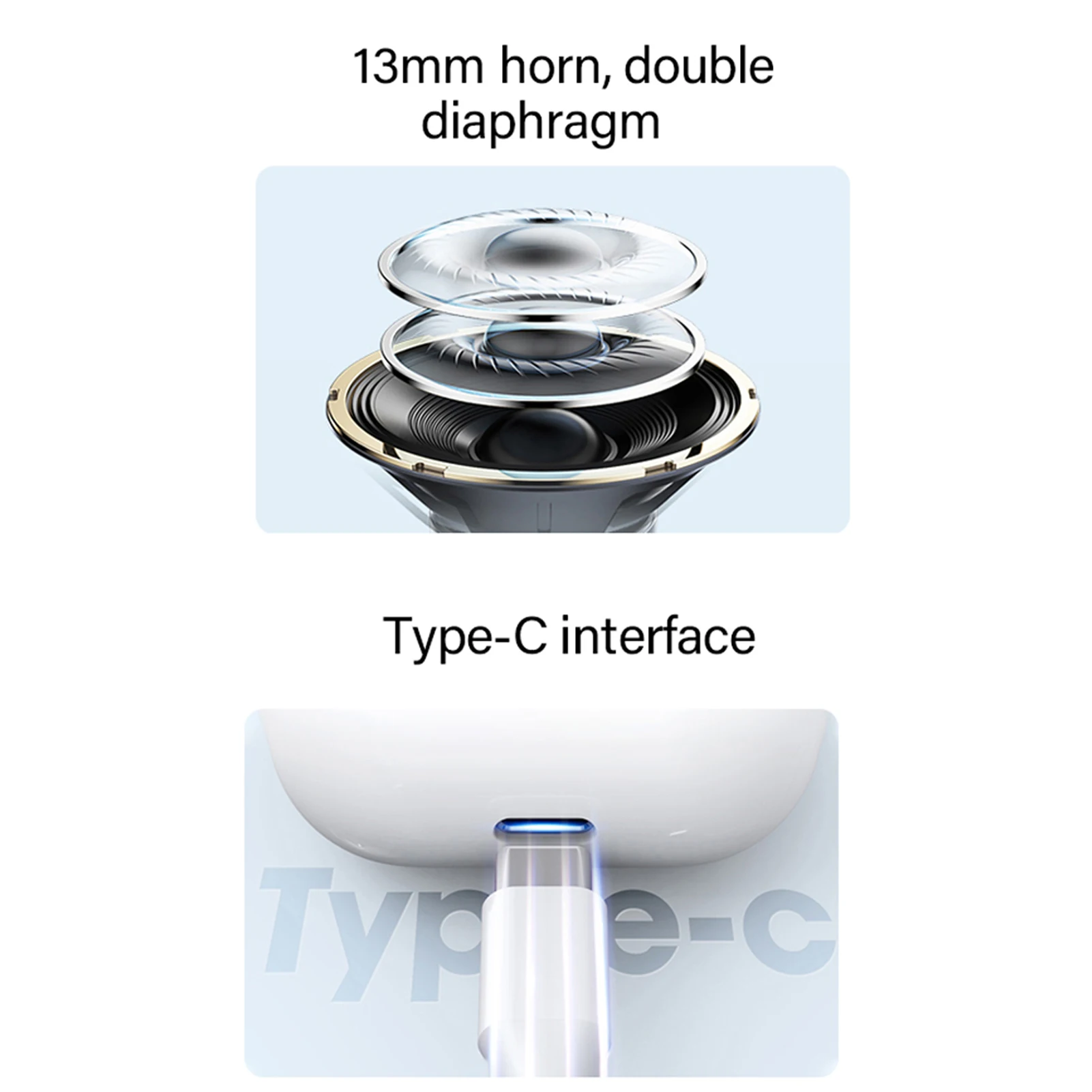 سماعات أذن شبه داخل الأذن بلوتوث 5.0 سماعات أذن لاسلكية حقيقية تحكم باللمس حر اليدين مكالمة صوت ستيريو إلغاء الضوضاء #4