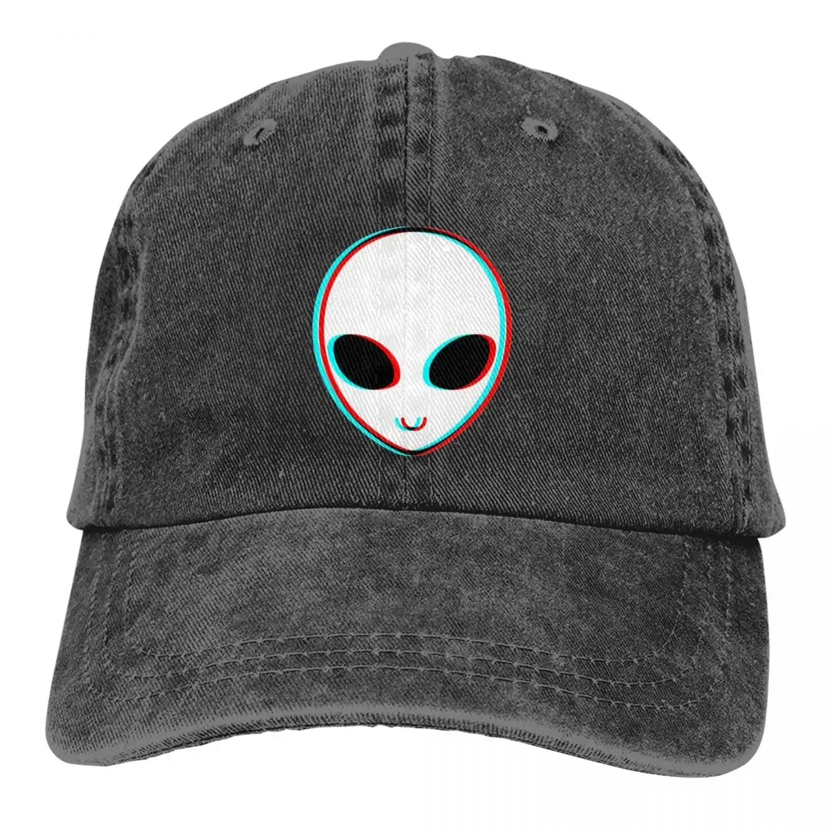 

Trippy Alien Denim Baseball Cap Abstract Art Unisex Men Design Hip Hop Hats y2k Funny Kpop Rock High Quality Baseball Caps