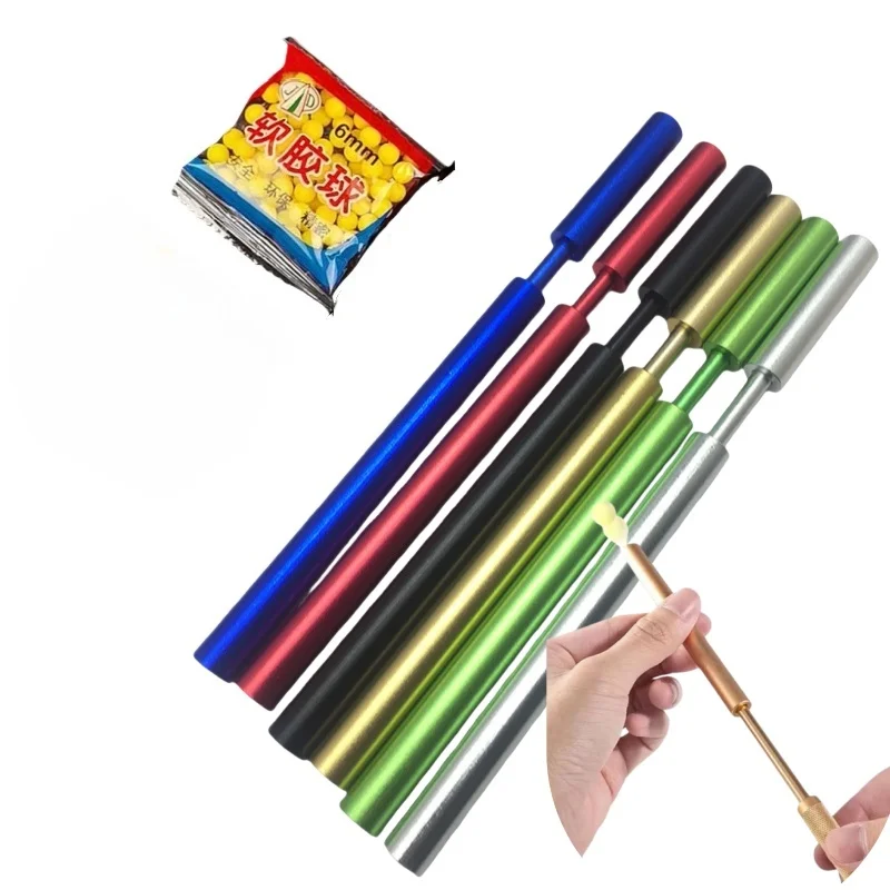 1 PCS Lanceur de balles souples en alliage d'aluminium, jouet sensoriel anti-stress, jeu de flipper d'extérieur pour enfants, cadeaux d'anniversaire et de fêtes