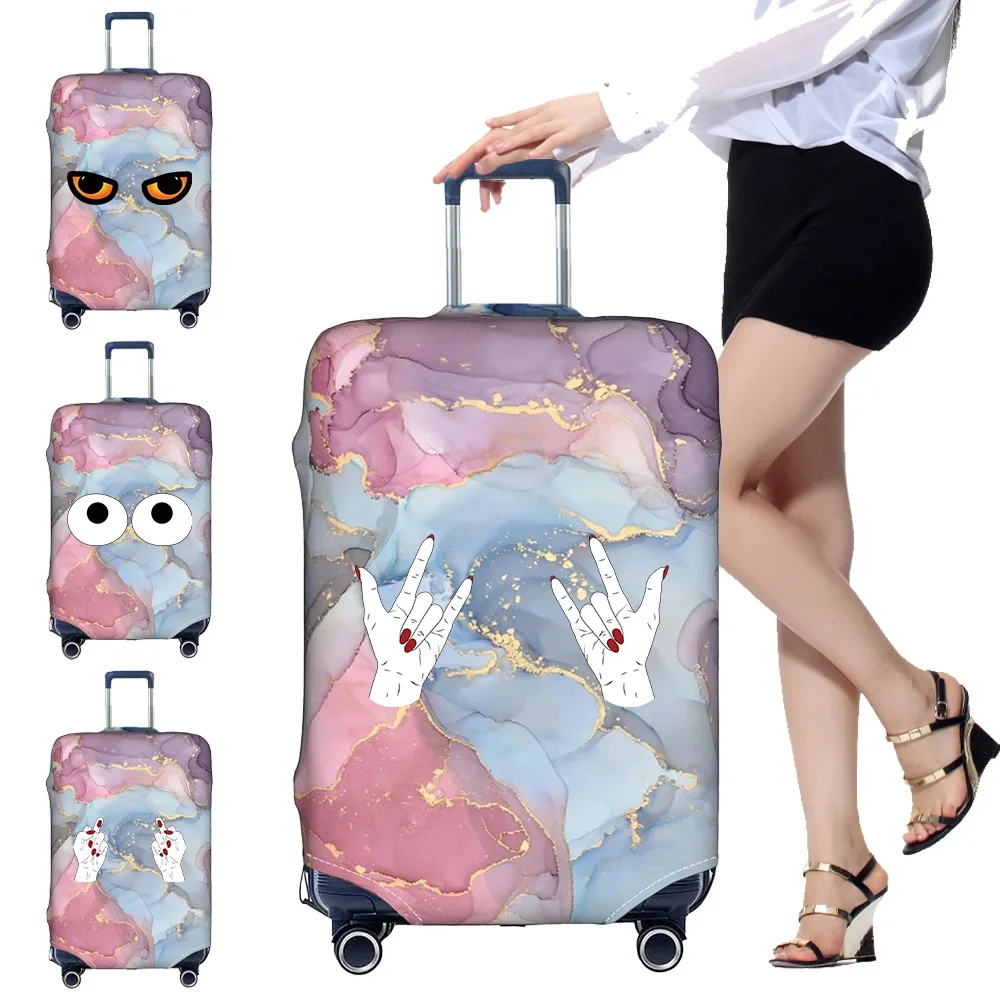 Luggage Cover Travel Suitcase Protective Cover Print Chest Series Dust-Proof Stretch Fabric for 18-32inch Baggage Case