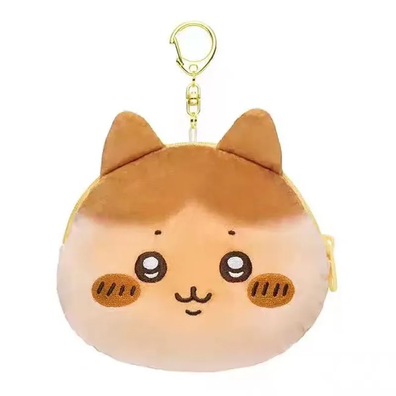 Monedero de peluche Dorayaki con diseño de oso, 10x13 cm, llavero colgante, figura de animal suave, gran regalo