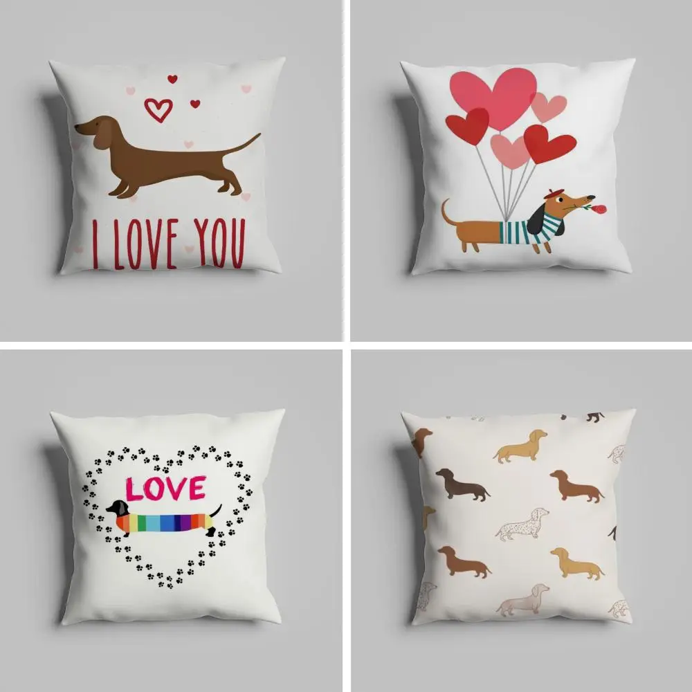 

Pillow Case luxurious home office, sofa decorative Multi sized car seat cushions, pillowcases Cartoon Dachshund