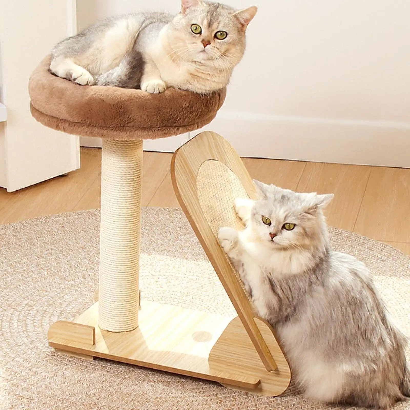 

Cat Tree Condo Cat Toy Grind Claws Cat Scratch Board for Cats Kitty Lounging