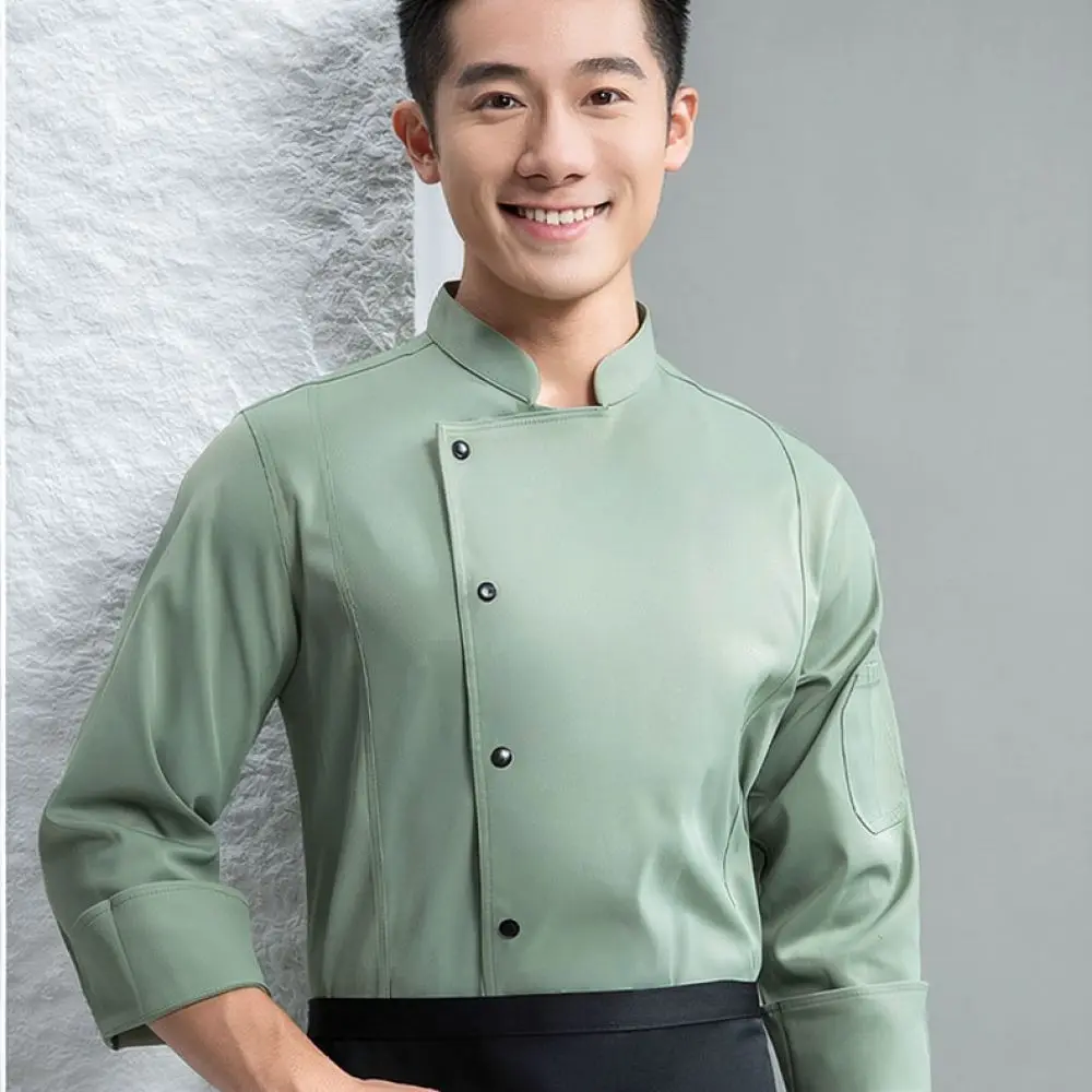 Unisex Kitchen Chef Uniform Breathable Waterproof Elastic Jacket For Professional Cooking Hotel Restaurant Apparel