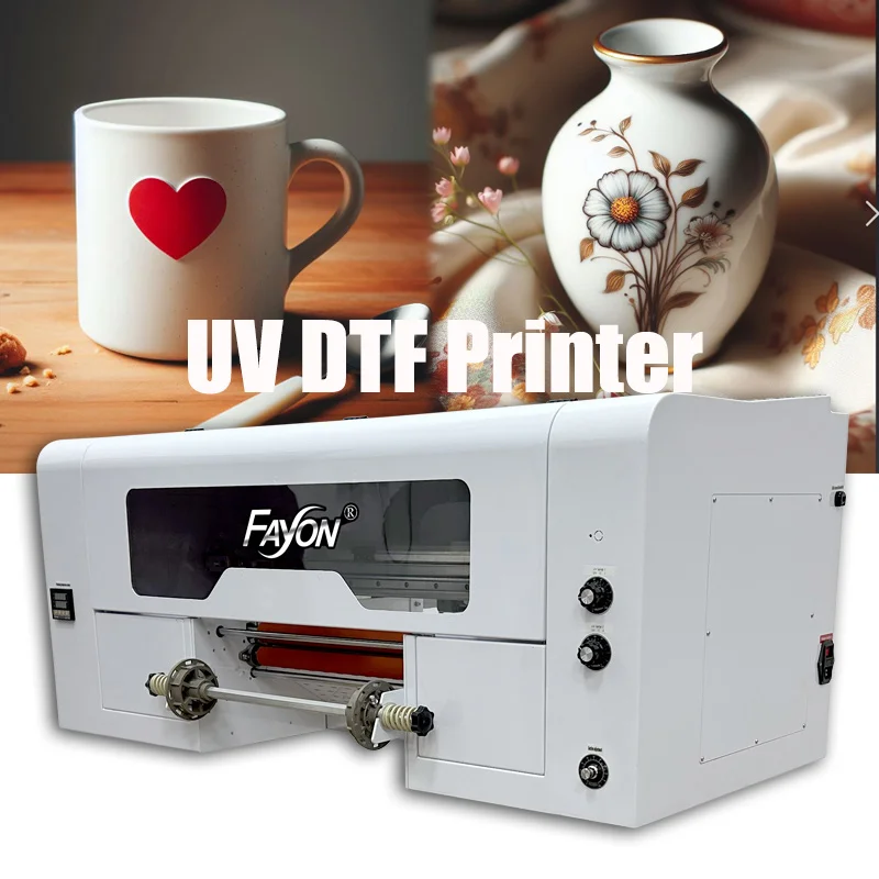 2XP600 A3 UV DTF Printer All in One Crystal DIY Sticker Original Software  Long Service Life With Laminator