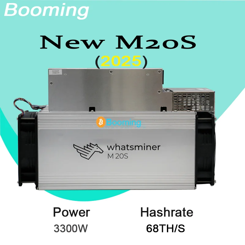 

2025 New Bitmain Whatsminer M20s 68T Bitcoin Miner SHA-256 Asic Miner 68TH/s Low Power 48W/T Home Mining BTC BCH Fast Shipping