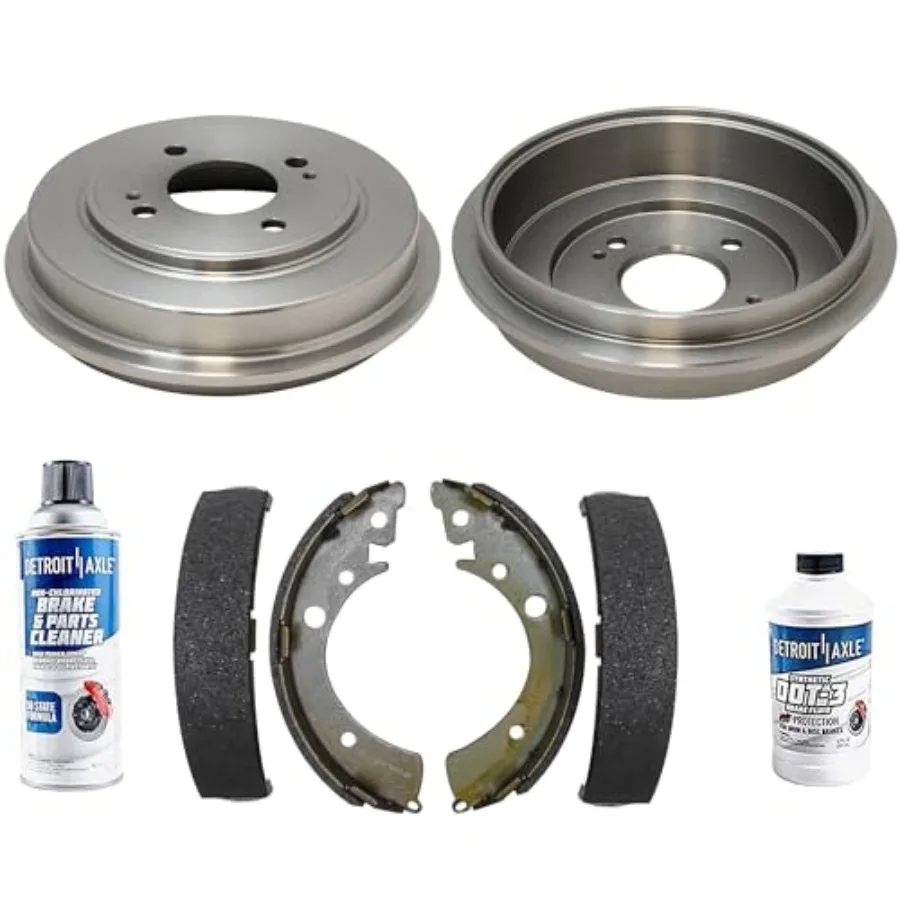 

Detroit Axle Rear Brake Kit for L4 1.7L 01-05 Honda Civic Disc Brakes Drums 2001 2002 2003 2004 2005 Brake Shoes Replacement