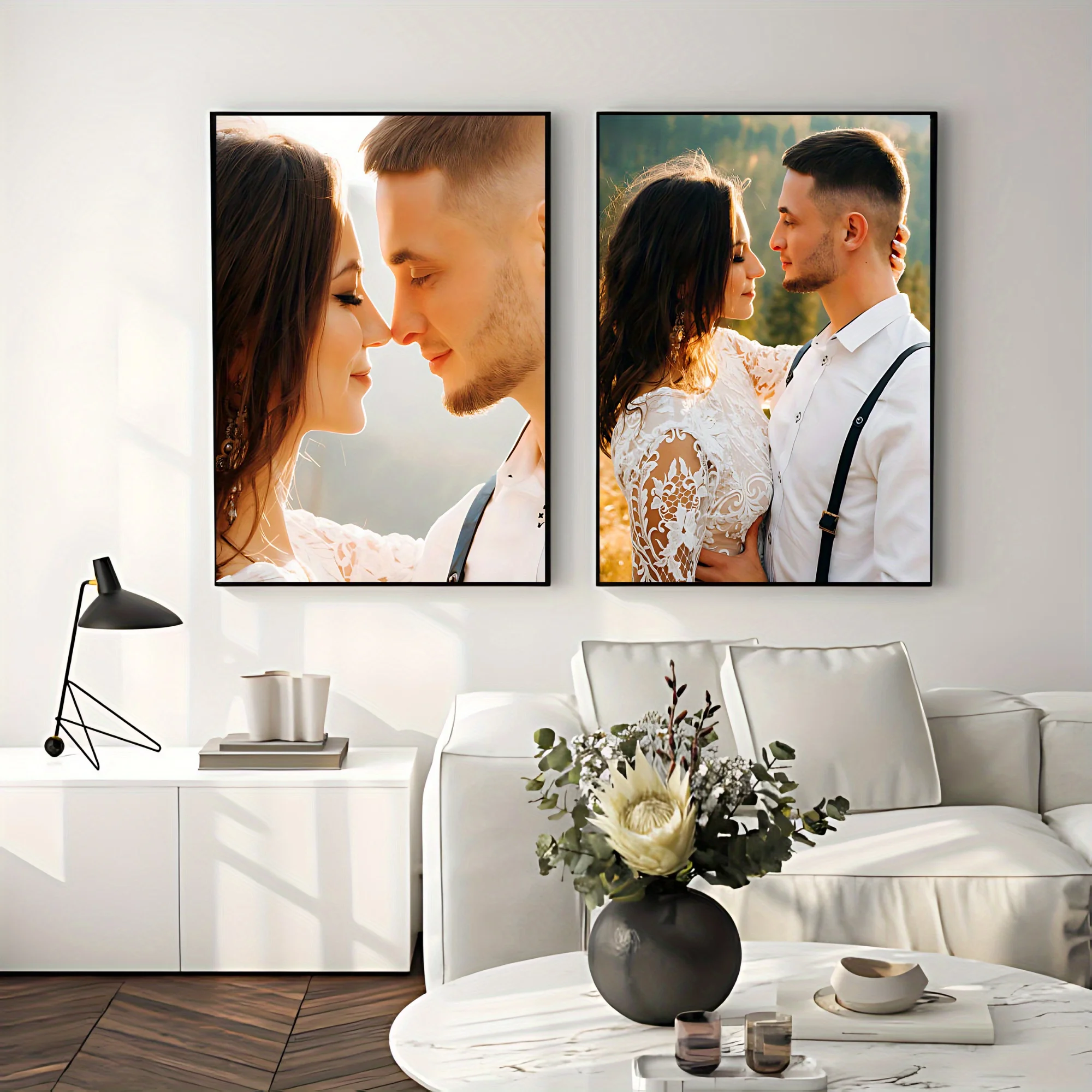 2 Stück/Set Individuelle Fotoposter & Dekorative Kunst; Personalisierte Rahmenlose Leinwanddrucke; Feiertagsgeschenke; Wohnzimmerdekoration – Detail 5
