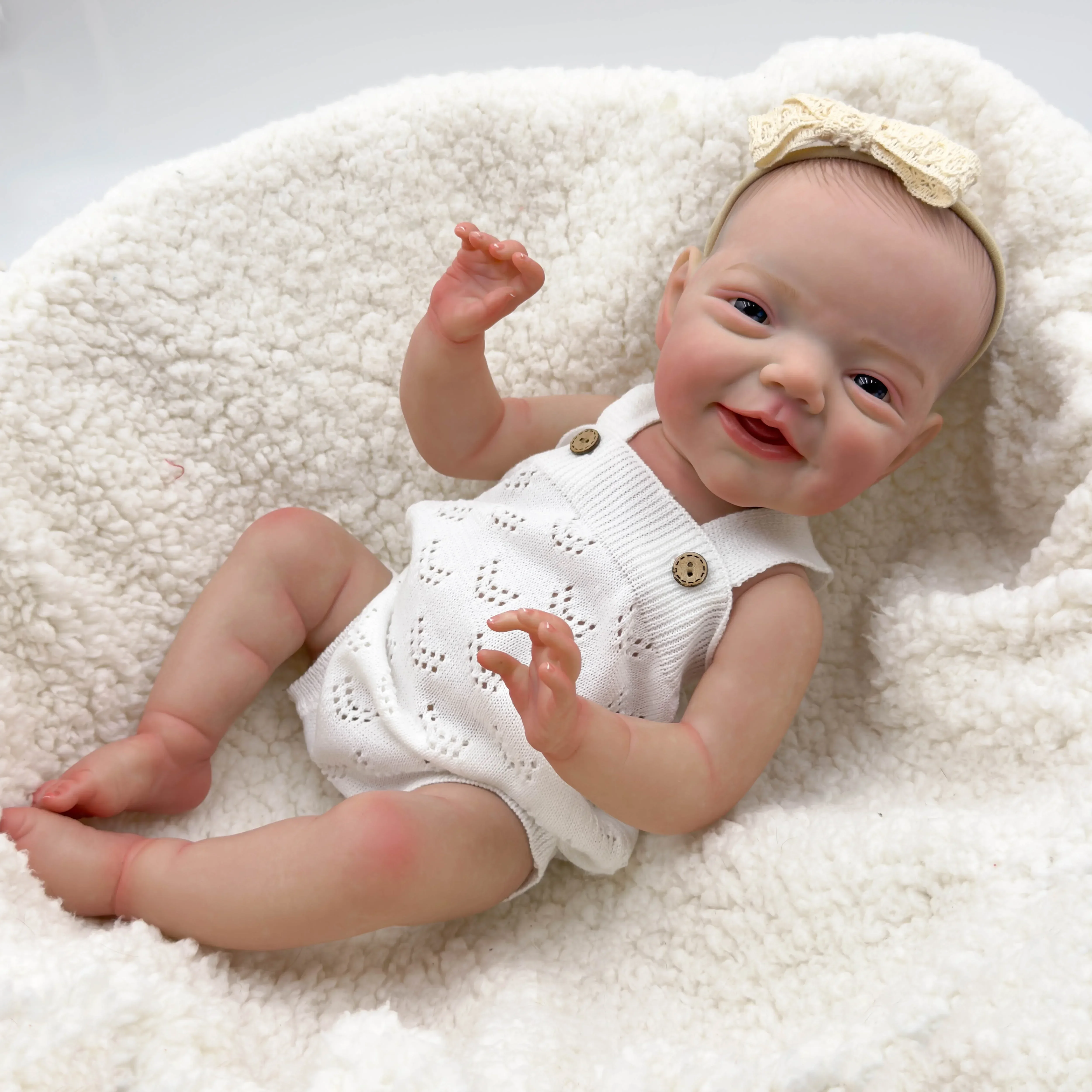 

NPK 19inch Full Body Newborn Baby Doll Lifelike Charlie Soft Touch Cuddly Reborn Baby Doll Multiple Layers Painting 3D Skin