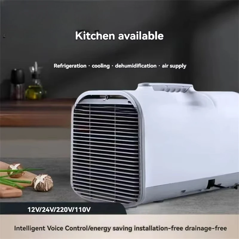 110 فولت/220 فولت/24 فولت/12 فولت ضاغط تكييف الهواء المحمول التخييم في الهواء الطلق مكيف الهواء للمنزل ، قافلة ، شاحنة ، التخييم ، سيارة #4