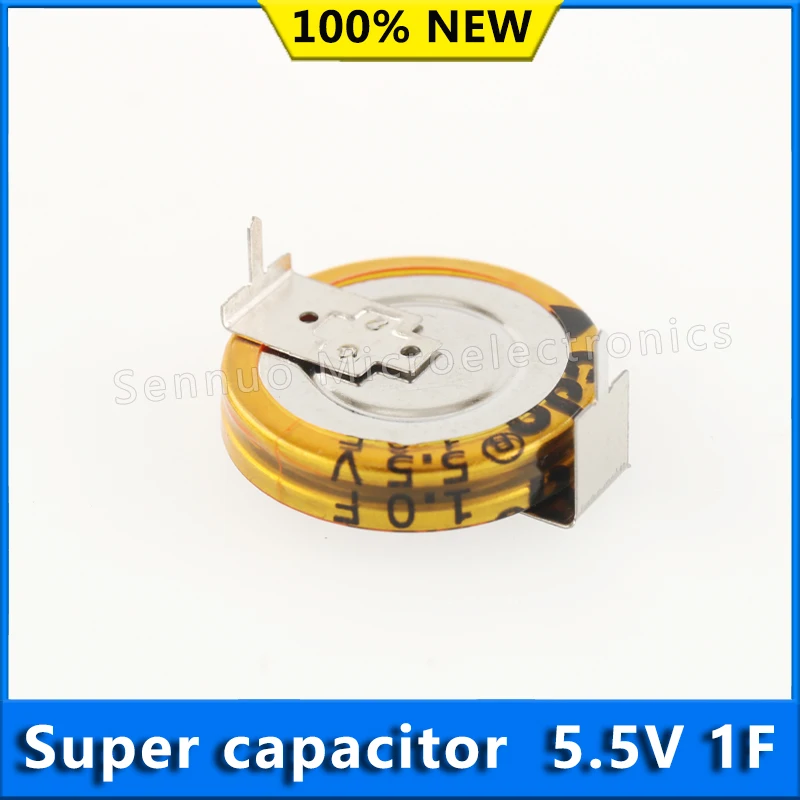1Pcs New H Type 5.5V 1.0F Super capacitor 1F 5.5V Farad capacitor  Button Farad capacitor