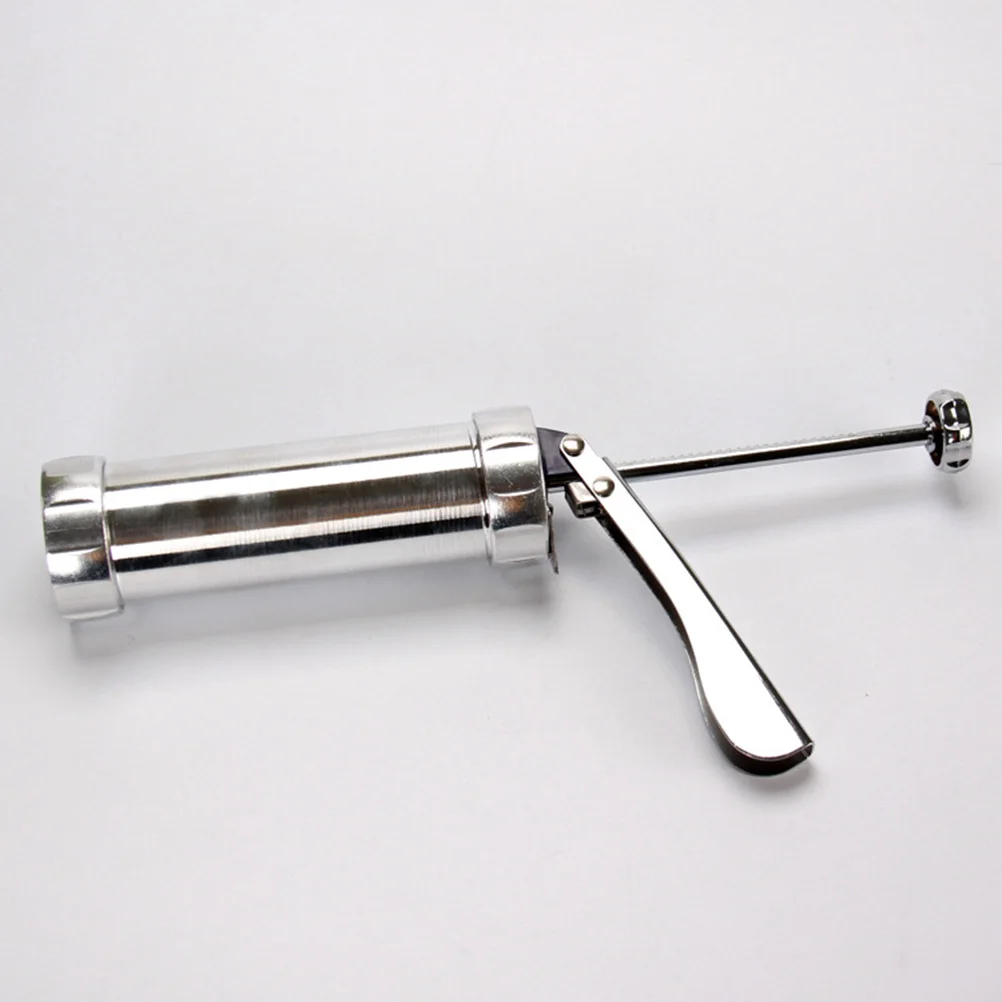 

Cookie Maker Decorating Set Syringe with 20 Discs 4 Nozzles Aluminum Alloy Piping Icing Cookie Press Kit