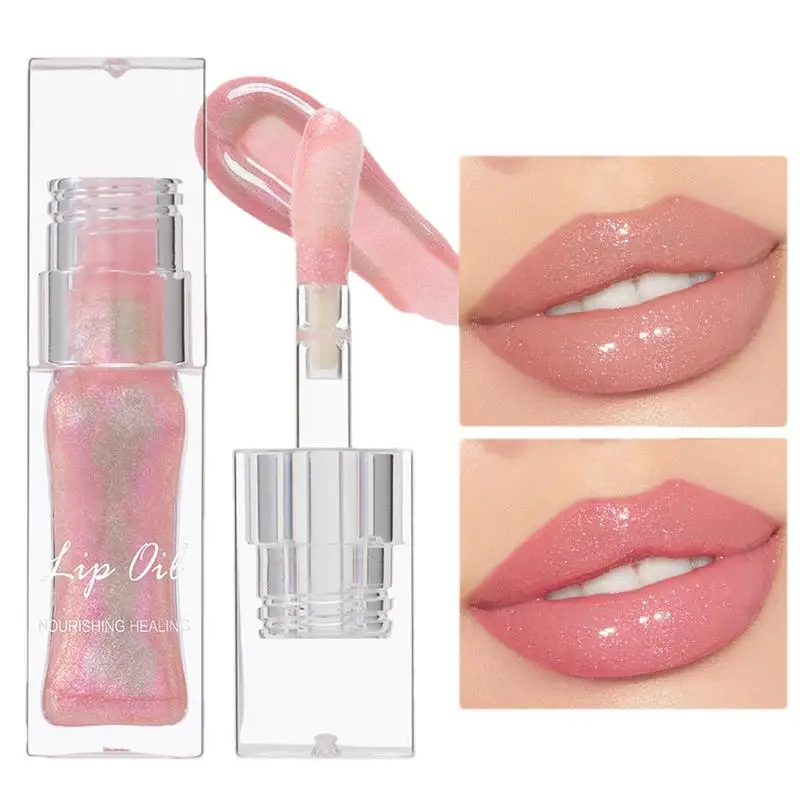 Lip Oil Gloss temperatura cambia colore idratante trucco rossetto idratante Lip Plumper Shiny Pearl Glassy Lip Oil balsamo per le labbra