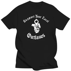 Outlaws Mc Shirt Casual T Shirt stampata top O Neck Tee Shirt