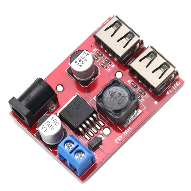 9V/12V/24V/36V to 5V step-down module DC-DC car charging solar 3A regulated power supply module