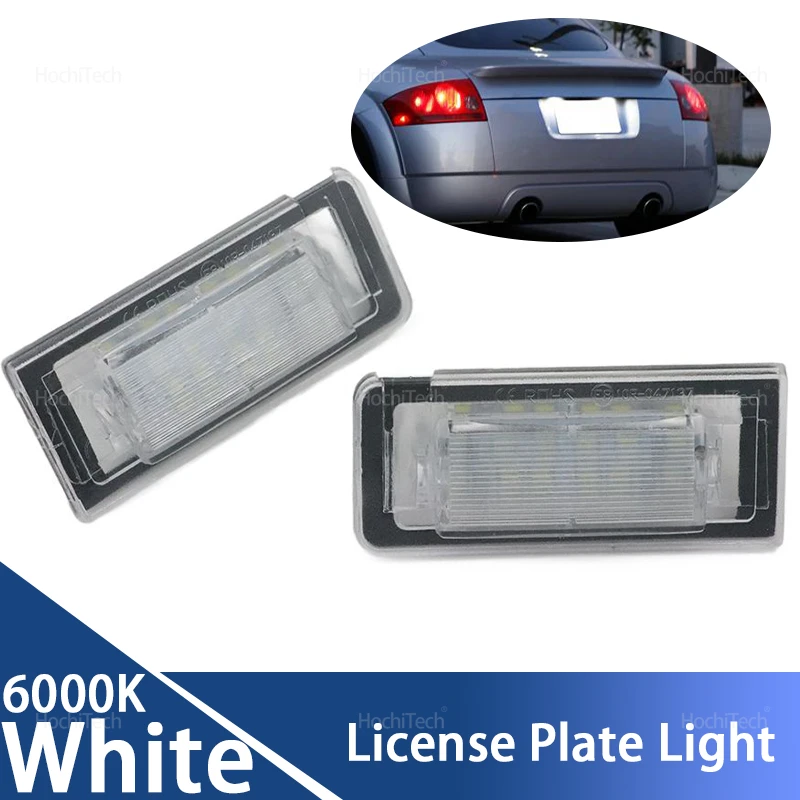 White Car-Styling for Audi TT MK1 8N 1999 2000 2001 2002 2003 2004 2005 2006  Rear LED SMD Number Plate Lamp 6000K License Light